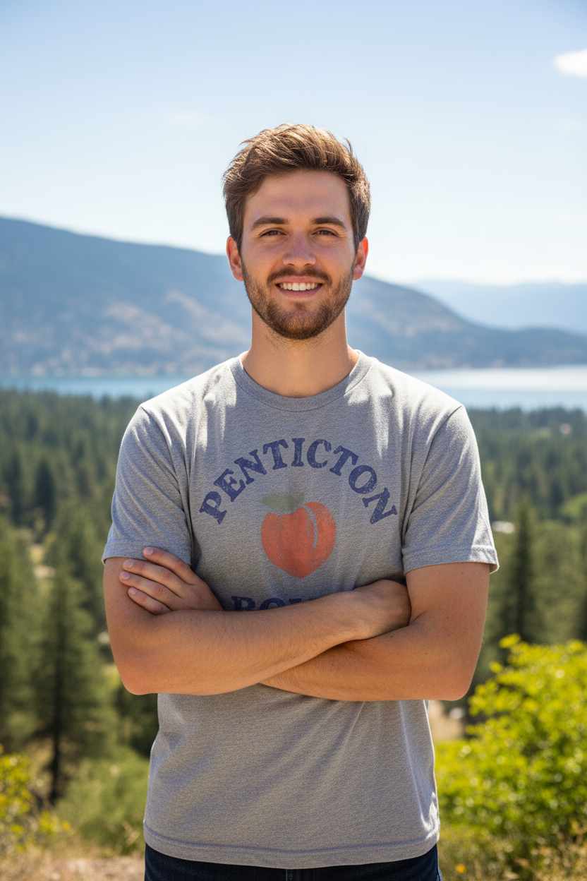 Grey Penticton Bound Tee male model