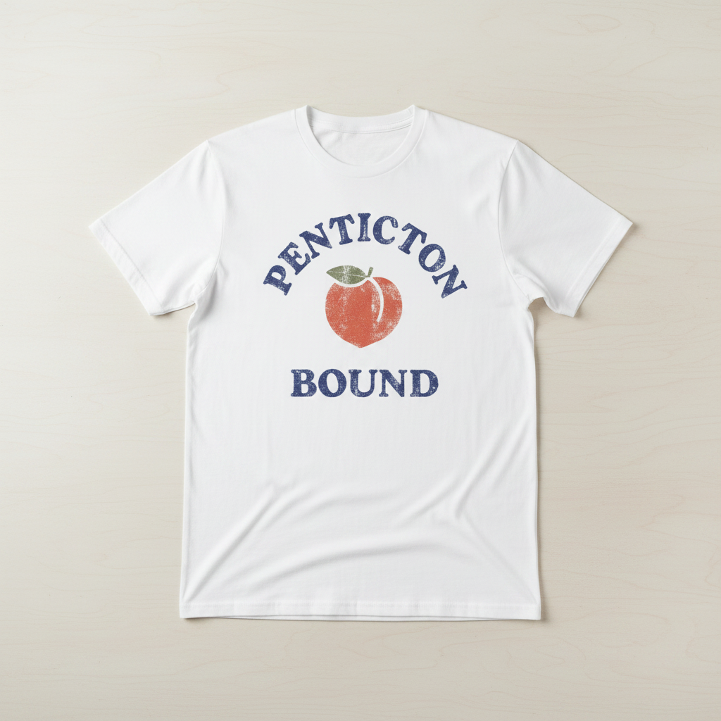 White Penticton Bound Tee - Flat Lay