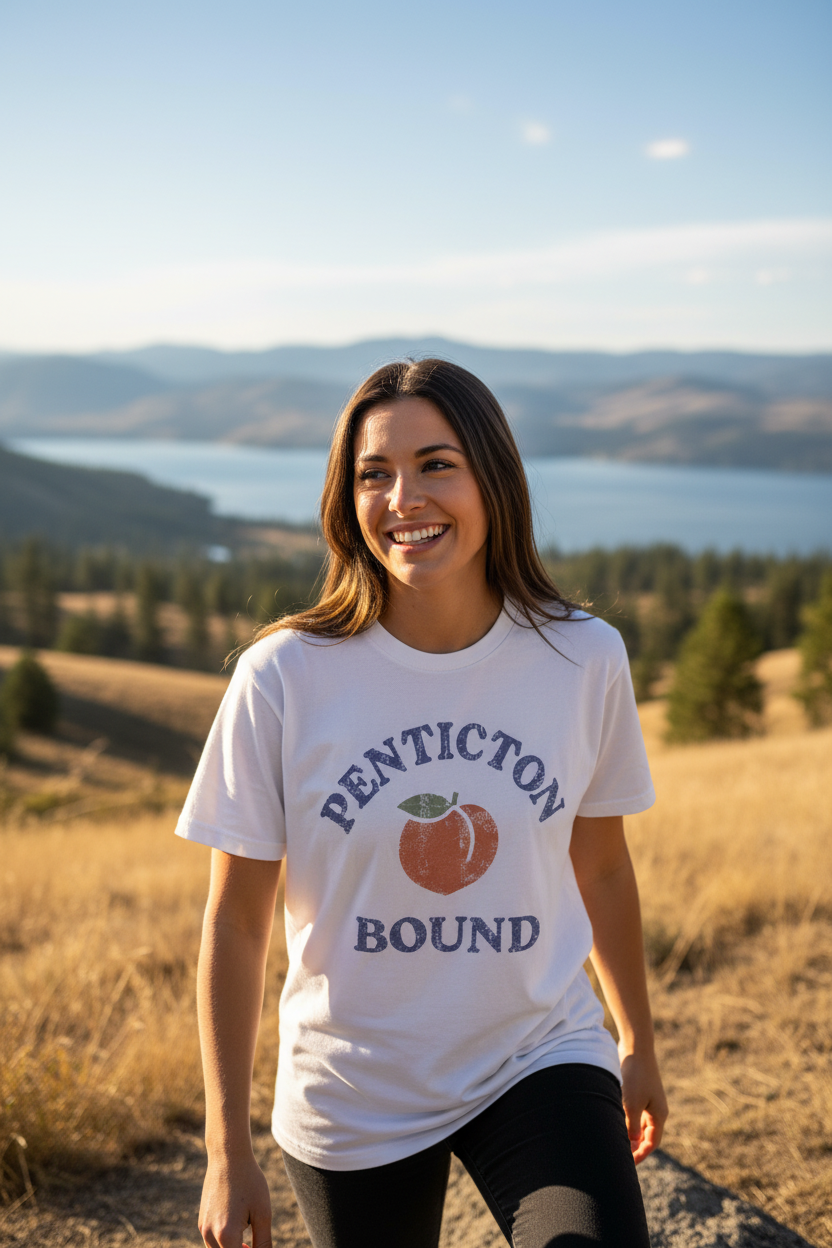 White Penticton Bound Tee lifestyle